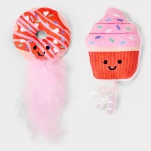 Cupcake and Donut Plush Cat Toy - Boots & Barkley™ Assorted Pinks